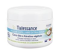 Natessance - Masque Capillaire Extra-Doux - Coco Bio & Kératine Végétale - Certifié Bio Cosmos Organic Pot de - 200 ml