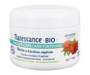 Natessance Masque Capillaire Fortifiant Ricin Bio et Kératine Végétale Crème 200 ml
