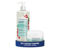 Natessance - Routine fortifiante ricin bio - cheveux abimés - Shampooing + masque - 500ml + 200ml
