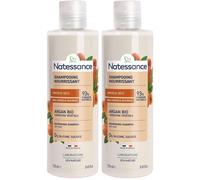 Natessance Shampooing Argan et Kératine Végétale Sans Sulfates 2x250 ml