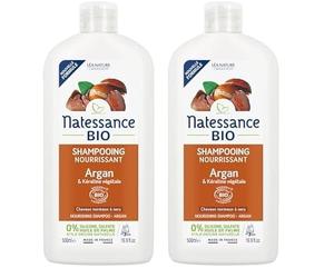 Natessance - Shampooing nourrissant - Argan Bio & Kératine végétale (Lot de 2)