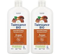 Natessance Shampooing Nourrissant Réparateur Argan et Kératine Végétale 2x500 ml