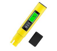 NATFORTREE Testeur d'eau numérique TDS 3 en 1 - Mesure TDS, EC et température - 0-9999 ppm - Testeur de qualité de l'eau de haute précision pour eau potable, aquarium, piscine, hydroponie - Jaune