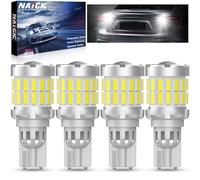 NATGIC 4 PCS T15 LED Lampe de Recul, W16W 921 912 Ampoule LED avec Lentille CANBUS Sans Erreur Xénon Blanc 6000K 4000ML 33pcs Puce Lampe de Recul Ampoule pour Voiture, Feux de Jour, Feux de Recul