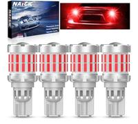 NATGIC 4 x W16W LED Ampoules CANBUS Sans Erreur, 921 912 T15 LED Feux de Recul avec Lentille 12V 4000ML 33 Puces pour Ampoules de Feux de Recul de Voiture, Feux de Jour, Feux de Recul (Rouge, 3500K)