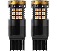 NATGIC 7440 7440NA T20 Ampoules Clignotants LED Ambre Jaune Orange 3700LM 3030 36 SMD Canbus sans Erreur Anti-Hyper Flash pour Clignotants LED Avant ou Arrière de Voiture (Pack de 2)
