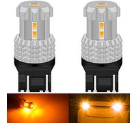 NATGIC 7443 T20 W21W WY21W Ampoules Led Orange Haute Puissance 24W 12SMD 3020 chipsets 2760LM 3500K pour clignotants, feux de position latéraux, feux stop (Lot de 2)
