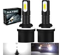 NATGIC 880 899 H27 Ampoules Antibrouillard LED 75W Dernières Puces Intégrées 3570 CSP 6500K Blanc Xénon et 2400LM pour Ampoules Antibrouillard Feu de Jour DRL Lampe de Conduite (pack de 2)