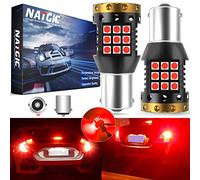 NATGIC Ampoule LED P21W Rouge 3700LM, 1156 BA15S LED Canbus Ampoule de Recul Sans Erreur 3030 45-SMD 12-24V Pas d'hyper Flash Voiture LED Feu de Recul Feu Stop Feu Arrière (Lot de 2)