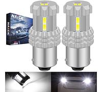 NATGIC BAU15S 7507 1156PY PY21W (150 °) Ampoules Led Blanc Xenon Haute Puissance 24W 12SMD 3020 Chipsets 2760LM 6500K pour Feu Arrière, Veilleuse, Spots Arrières (Pack de 2)