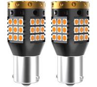 NATGIC BAU15S PY21W (150 °) Ampoules Clignotants LED Ambre Jaune Orange 3700LM 3030 45 SMD Canbus Sans Erreur Anti-Hyper Flash pour Clignotants LED Avant ou Arrière de Voiture (Pack de 2)