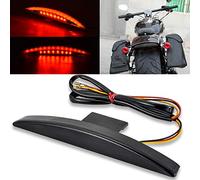 NATGIC Lumière de Queue de Moto Arrière Garde-Boue arrière Astuce LED feu de freinage pour Harley Breakout EFI FXSB CVO 2013-2017 (Lentille Fumée)