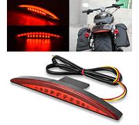 NATGIC Lumière de Queue de Moto Arrière Garde-Boue arrière Astuce LED feu de freinage pour Harley Breakout EFI FXSB CVO 2013-2017 (Lentille Rouge)