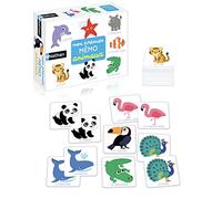 Nathan 31154 Mon Premier Mémo Animaux - Jeu de Mémoire - Découverte des Animaux Du Monde - Jeu Educatif - A Jouer en Famille - Pour Enfants dès 2 ans, Multicolore