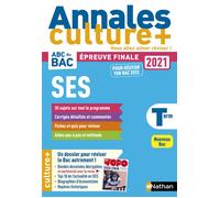 Nathan - Annales ABC du BAC Culture + - SES Tle - Sujets et corrigés - Enseignement de spécialité Terminale - Epreuve fi 241x166