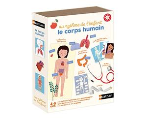 Nathan - Au Rythme de l'enfant - Le Corps Humain - Dès 3 Ans | Education positive - Coffret d'apprentissage pour Comprendre le Fonctionnement du Corps Humain