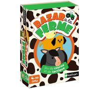 Nathan - Bazar à la Ferme , Jeu de Cartes Pour Enfant dès 4 ans , Jeu Stratégique et Tactique , thème Animaux , Réalise la plus haute pyramide , Règles Simples , Famille et Enfants , 2 à 4 joueurs