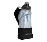 NATHAN Bouteille d'eau de course réglable sans prise en main avec dragonne Quick Squeeze Lite Bouteille d'eau isotherme 355 ml Hydratation réfléchissante