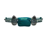 Nathan Ceinture de course à pied d'hydratation avec poches de rangement, Trail Mix Plus, ceinture isotherme pour bouteille d'eau, marche, randonnée, bleu sarcelle, OSFM, Régulier