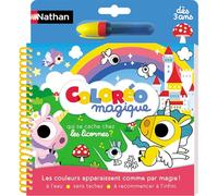 Nathan - Coloréo Magique Licornes , Livre de Coloriage Magique , Dessin à l'Eau , Réutilisable , Stylo à Eau , Enfants dès 3 ans
