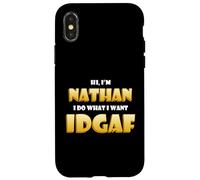 Nathan Costume IDGAF Funny Meme Halloween Costume for Nates Coque pour iPhone X/XS