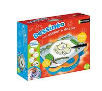 Nathan - Dessinéo - Mon Atelier De Dessin - Tablette Dessin - Dès 4 ans | Activité Manuelle Enfant - Apprendre à Dessiner en 4 Étapes - Tablette Lumineuse - 30 Modèles, 10 Planches Décors, 1 Feutre