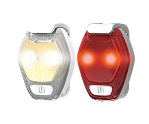 Nathan HyperBrite Mini Strobe LED Clip On Lumières de sécurité (2 pièces) résistantes aux intempéries pour la course, la marche, les chiens, les enfants, le cyclisme