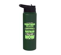 Nathan Is Here Now Nom personnalisé Nathan Stainless Steel Insulated Water Bottle