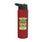 Nathan Is Here Now Nom personnalisé Nathan Stainless Steel Insulated Water Bottle