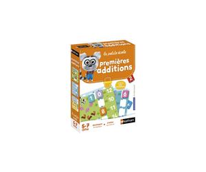 Nathan - Jeu Educatif Premières Additions 31416 - Carton Multicolore, 1-4 Joueurs, 5 ans, 6 Jeux Progressifs, Jetons et Guide, Origine Espagne