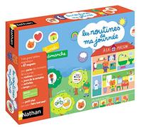 Nathan - Les Routines de Ma Journée - Calendrier pour Organiser Ses Journées - Grand Tableau Magnétique Educatif avec 87 Magnets - Pour Enfants à partir de 3 ans