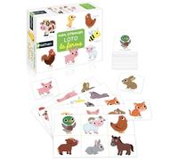 Nathan - Mon Premier Loto Animaux de la Ferme - Jeu Éducatif - Dès 2 Ans | Jeu de Société Enfant - Jeu de Loto pour Découvrir et Nommer les Animaux de la Ferme - 1 + Joueurs - Cadeau Garçon, Fille
