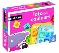 Nathan Nathan - Loto des Couleurs - Découvrir et Nommer les Couleurs - Jeu Educatif - Se Joue en Famille - Pour Enfants à partir de 2 ans