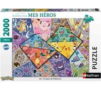 Nathan-POKEMON-Puzzle 2000 pieces - Les 16 types de Pokémon-4005556873142-A partir de 14 ans