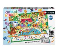 Nathan puzzle 100 p - Au camping (Cherche et trouve)
