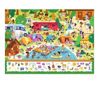 Nathan Puzzle enfant Au camping (Cherche et trouve) 100 pièces dès 6 ans carton épais 86212