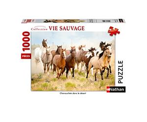 Nathan - Puzzle 1000 pièces - Chevauchée dans le désert - Adultes et enfants dès 14 ans - Puzzle de qualité supérieure - Collection Vie Sauvage - 87625