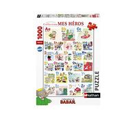 Nathan – Puzzle 1000 pièces – L'abécédaire de Babar – Dès 12 ans – Qualité supérieure