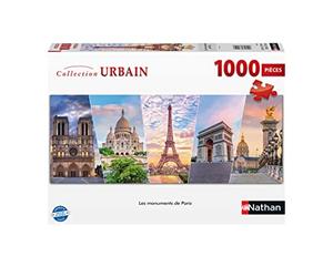 Nathan - Puzzle 1000 pièces - Les Monuments de Paris - Adultes et Enfants dès 14 Ans - Puzzle de qualité supérieure - Encastrement Parfait - Collection Urbain - 87255