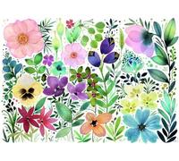 Nathan - Puzzle 1000 pièces - L'herbier des jolies fleurs aquarellées - Jennifer Lefèvre - Adultes et enfants dès 14 ans - Puzzle de qualité supérieure - Collection Carte Blanche - 12000894