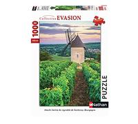 Nathan - Puzzle 1000 pièces - Moulin Sorine du vignoble de Santenay, Bourgogne - Adultes et enfants dès 14 ans - Puzzle de qualité supérieure - Collection Évasion - 87254