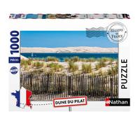 Nathan Puzzle 1000 pièces Vue sur la Dune du Pilat – Encastrement parfait – Noir