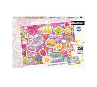 Nathan – Puzzle 150 pièces Pop, Fun & Stickers – Autocollants – Dès 7 ans