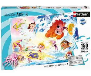 Nathan - Puzzle 150 pièces - Une journée sensagéniale - Mortelle Adèle | Fille ou garçon dès 7 ans - Puzzle de qualité supérieure - Carton épais et résistant - Trieur à 6 compartiments inclus