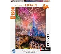 Nathan puzzle 1500 p - Feu d'artifice du 14 juillet à Paris