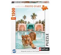 Nathan - Puzzle 1500 pièces-Baignade royale / Paul Fuentes Design-dès 14 ans-Encastrement parfait-Collection Photo d'art-12001862