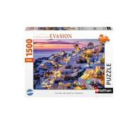 Nathan - Puzzle 1500 pièces - Coucher de Soleil sur Santorin | Adulte et enfant dès 14 ans - Puzzle de qualité supérieur - Pièces uniques et assemblage parfait - Détente et relaxation