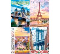 Nathan - Puzzle 1500 pièces - Les Plus Belles Villes du Monde | Adulte et enfant dès 14 ans - Puzzle de qualité supérieur - Pièces uniques et assemblage parfait - Détente et relaxation