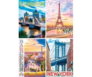 Nathan - Puzzle 1500 pièces - Les Plus Belles Villes du Monde | Adulte et enfant dès 14 ans - Puzzle de qualité supérieur - Pièces uniques et assemblage parfait - Détente et relaxation