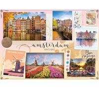 Nathan - Puzzle 1500 pièces - Vacances à Amsterdam | Adulte et enfant dès 14 ans - Puzzle de qualité supérieur - Pièces uniques et assemblage parfait - Détente et relaxation